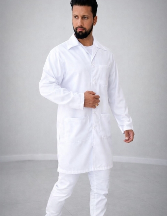 Jaleco Masculino Tradicional em Gabardine.