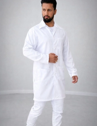 Jaleco Masculino Tradicional em Gabardine.